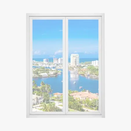 Sticker pour vitres et fenêtres panorama côtier de Fort Lauderdale – Wallnifity®