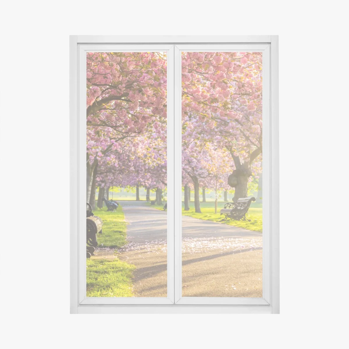 Sticker pour vitres et fenêtres promenade sous les cerisiers en fleurs – Wallnifity® Sticker pour vitres et fenêtres promenade sous les cerisiers en fleurs – Wallnifity®