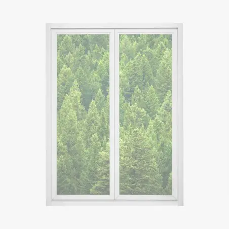 Sticker pour vitres et fenêtres forêt de pins émeraude – Wallnifity®