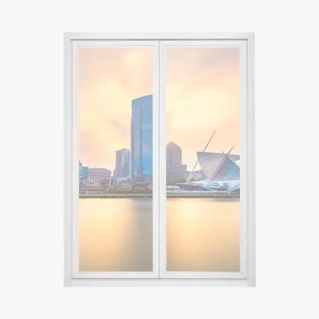 Sticker pour vitres et fenêtres crépuscule doré sur Milwaukee – Wallnifity®