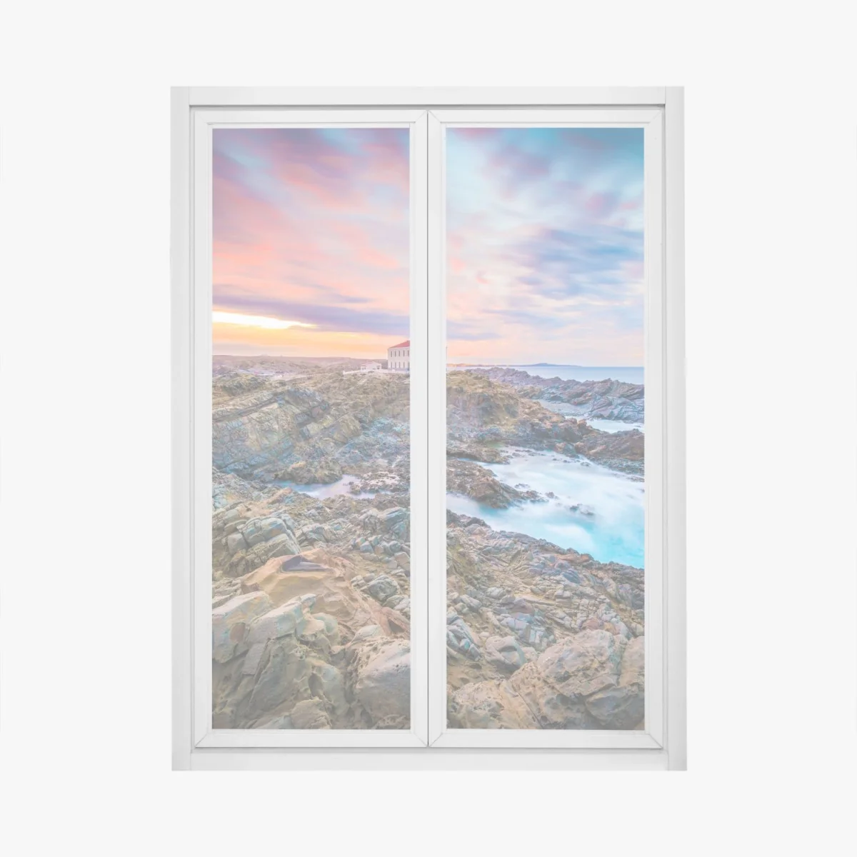 Sticker pour vitres et fenêtres phare de Favaritx au coucher de soleil, Minorque – Wallnifity® Sticker pour vitres et fenêtres phare de Favaritx au coucher de soleil, Minorque – Wallnifity®