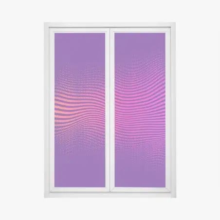 Sticker pour vitres et fenêtres vagues chromatiques violet et magenta – Wallnifity®