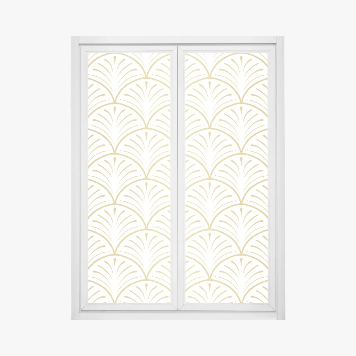 Sticker pour vitres et fenêtres motif art déco doré en éventail – Wallnifity® Sticker pour vitres et fenêtres motif art déco doré en éventail – Wallnifity®