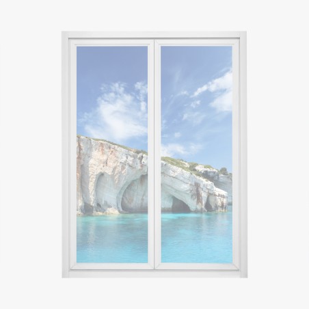 Sticker pour vitres et fenêtres grottes bleues de Zakynthos – Wallnifity®