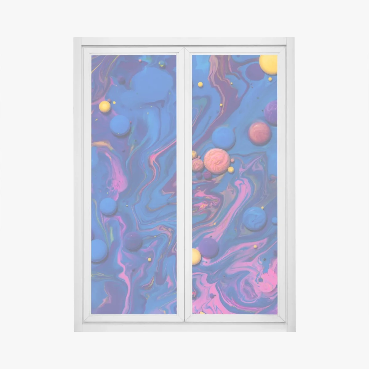 Sticker pour vitres et fenêtres vortex chromatique bleu et rose – Wallnifity® Sticker pour vitres et fenêtres vortex chromatique bleu et rose – Wallnifity®