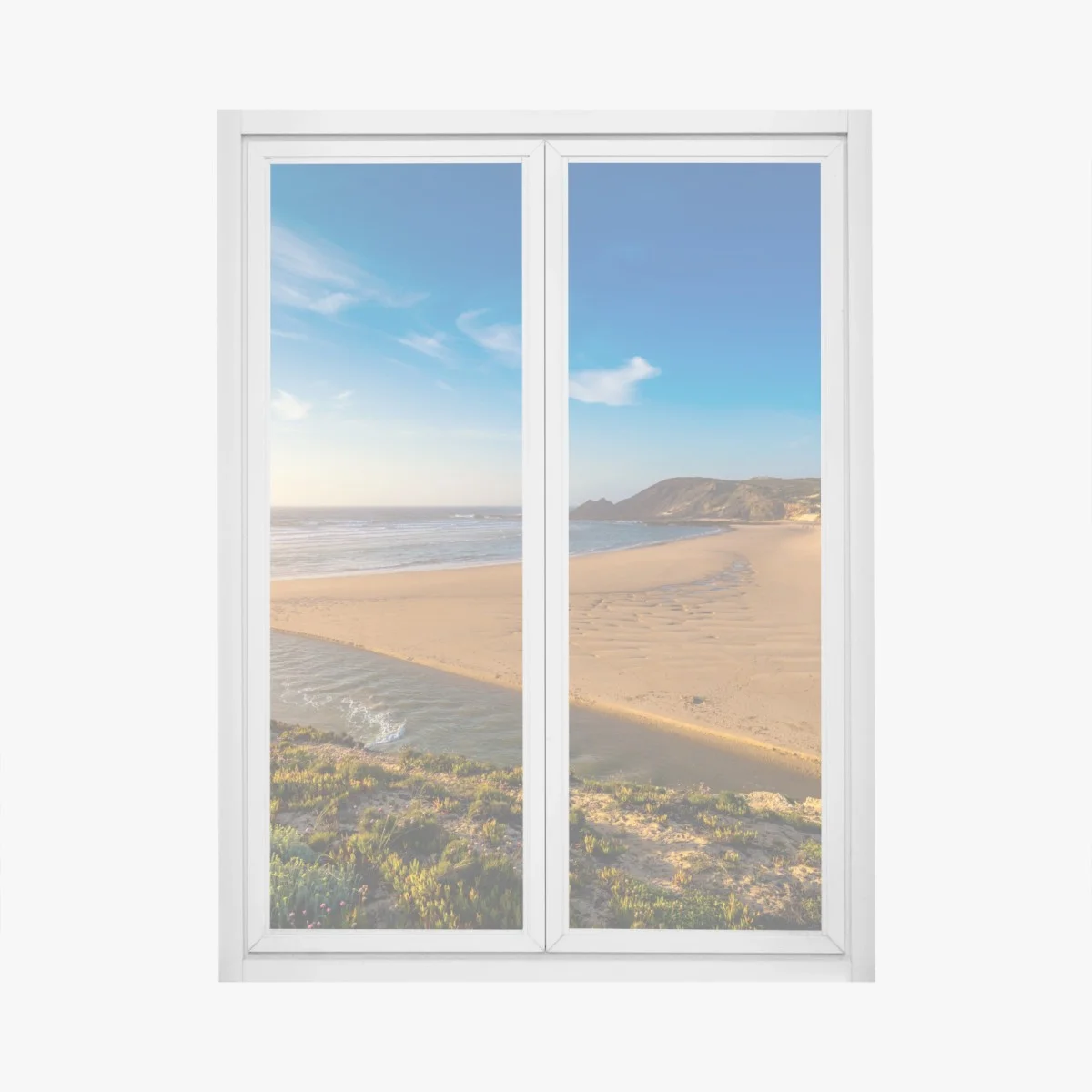 Sticker pour vitres et fenêtres paysage côtier Praia da Amoreira, Algarve au coucher de soleil – Wallnifity® Sticker pour vitres et fenêtres paysage côtier Praia da Amoreira, Algarve au coucher de soleil – Wallnifity®