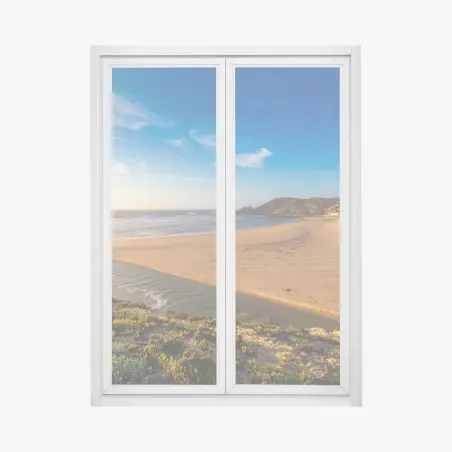 Sticker pour vitres et fenêtres paysage côtier Praia da Amoreira, Algarve au coucher de soleil – Wallnifity®