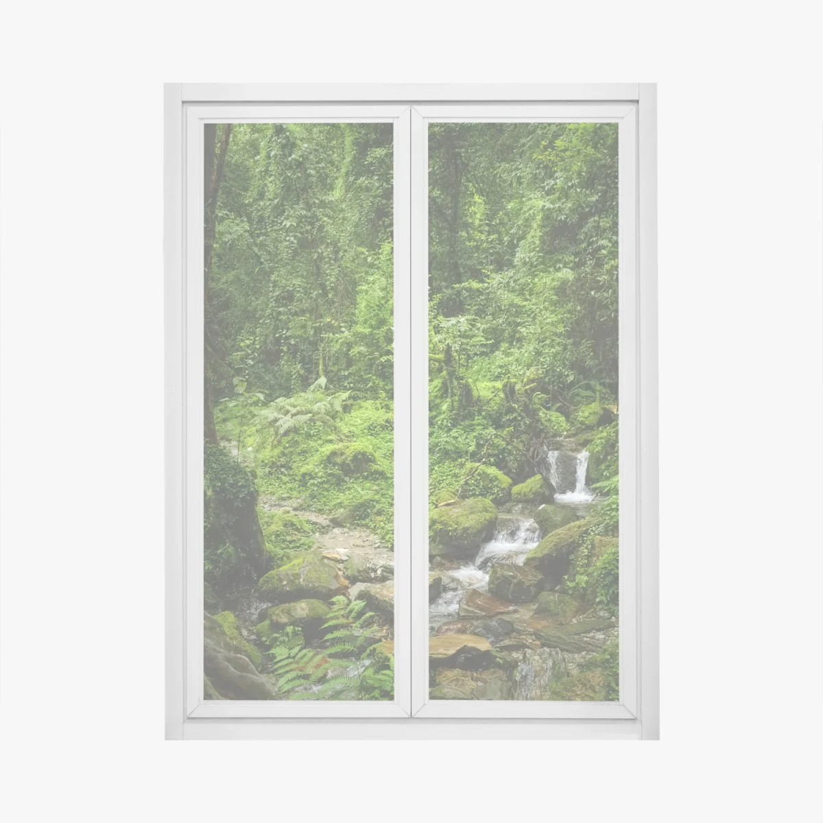 Sticker pour vitres et fenêtres refuge verdoyant au bord du ruisseau – Wallnifity® Sticker pour vitres et fenêtres refuge verdoyant au bord du ruisseau – Wallnifity®