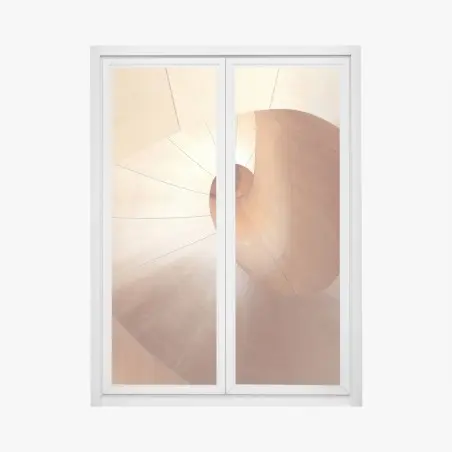 Sticker pour vitres et fenêtres spirale architecturale en bois – Wallnifity®