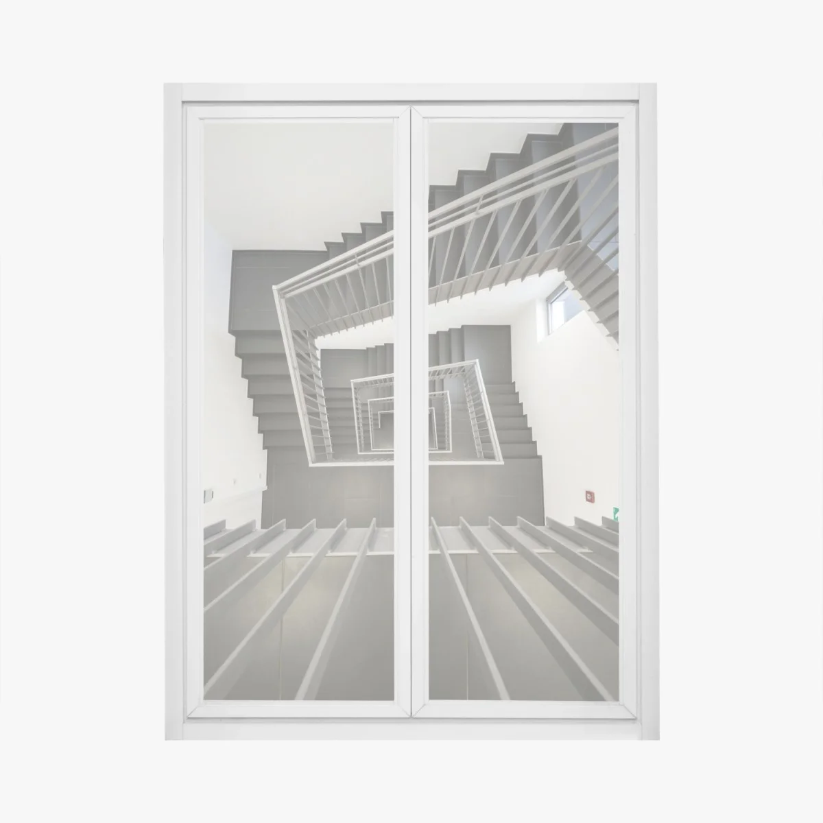 Sticker pour vitres et fenêtres perspective d'escalier minimaliste – Wallnifity® Sticker pour vitres et fenêtres perspective d'escalier minimaliste – Wallnifity®