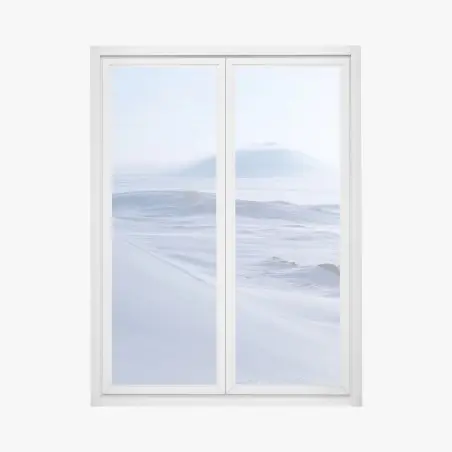 Sticker pour vitres et fenêtres horizon arctique immaculé — Chukotka – Wallnifity®