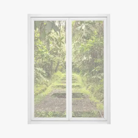 Sticker pour vitres et fenêtres sentier tropical verdoyant – Wallnifity®