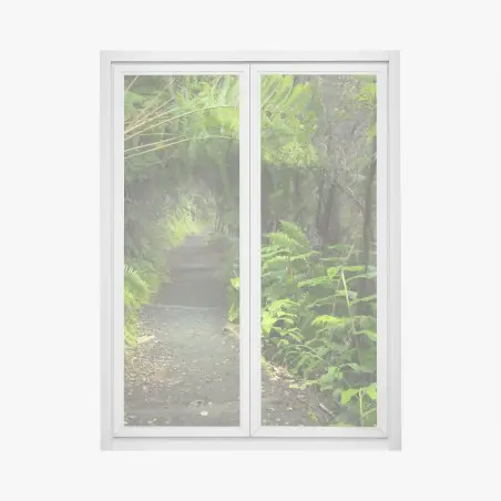 Sticker pour vitres et fenêtres forêt tropicale luxuriante sur le sentier Kilauea Iki – Wallnifity®