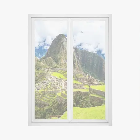 Sticker pour vitres et fenêtres vue panoramique de Machu Picchu – Wallnifity®