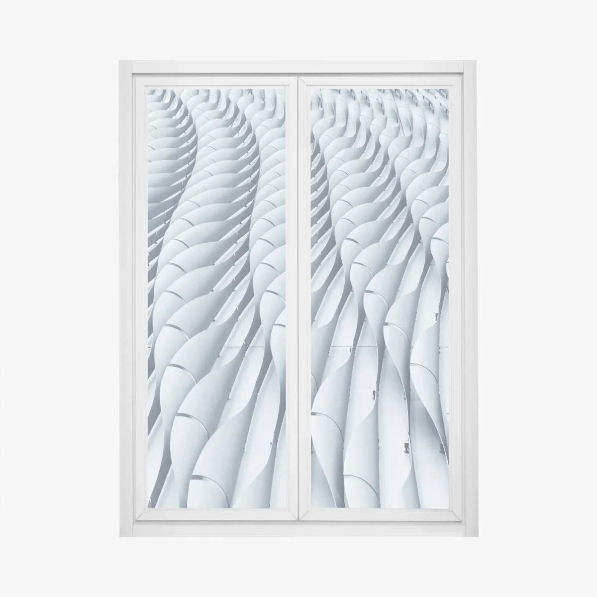 Sticker pour vitres et fenêtres vagues métalliques motif architectural moderne – Wallnifity® Sticker pour vitres et fenêtres vagues métalliques motif architectural moderne – Wallnifity®
