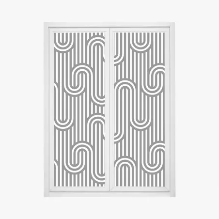 Sticker pour vitres et fenêtres motif optique géométrique en noir et blanc – Wallnifity®