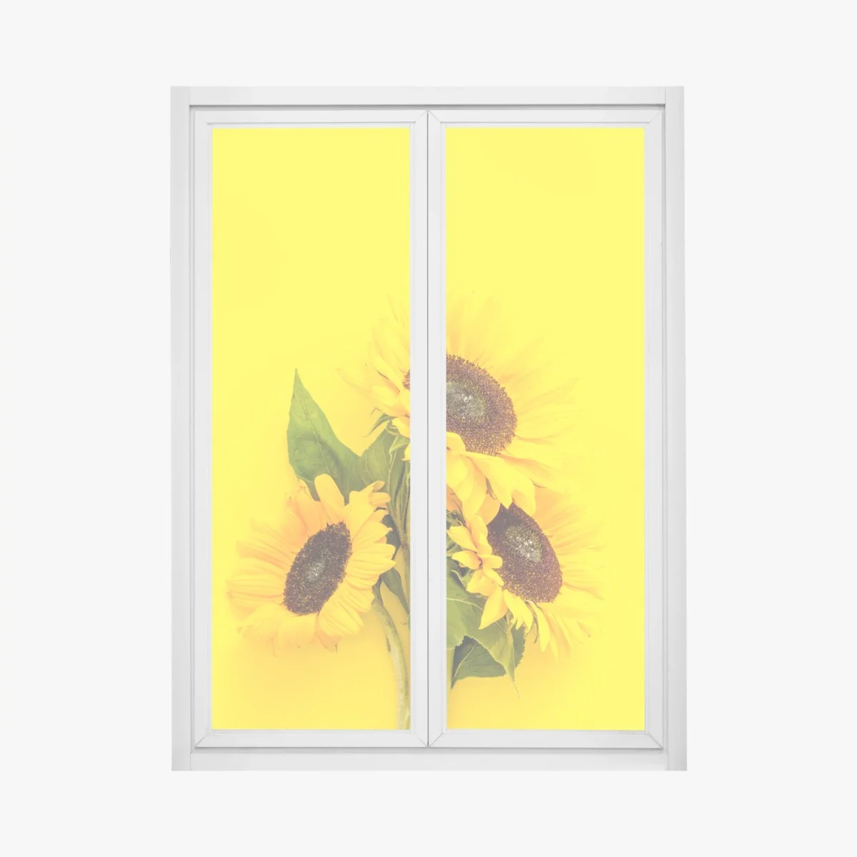 Sticker pour vitres et fenêtres bouquet de tournesols sur fond jaune – Wallnifity® Sticker pour vitres et fenêtres bouquet de tournesols sur fond jaune – Wallnifity®