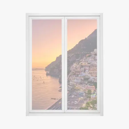 Sticker pour vitres et fenêtres coucher de soleil sur la côte méditerranéenne – Wallnifity®