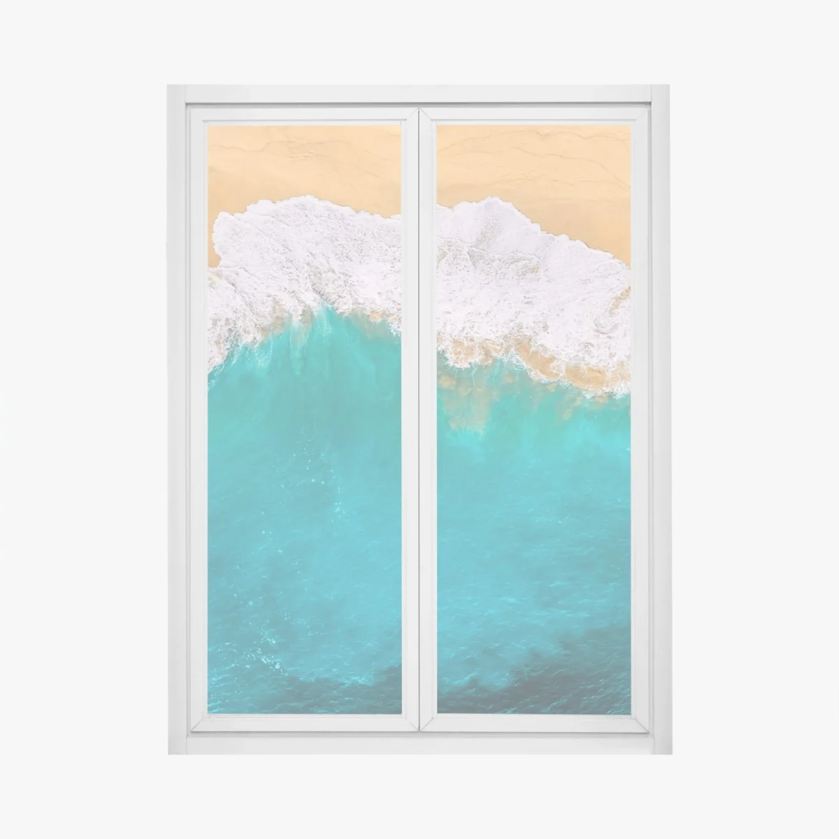 Sticker pour vitres et fenêtres vue aérienne de Kelingking, Nusa Penida : mer turquoise et plage dorée – Wallnifity® Sticker pour vitres et fenêtres vue aérienne de Kelingking, Nusa Penida : mer turquoise et plage dorée – Wallnifity®