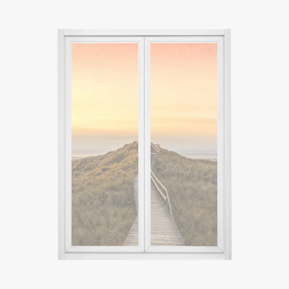 Sticker pour vitres et fenêtres passerelle vers la mer à Amrum au coucher de soleil – Wallnifity® Sticker pour vitres et fenêtres passerelle vers la mer à Amrum au coucher de soleil – Wallnifity®