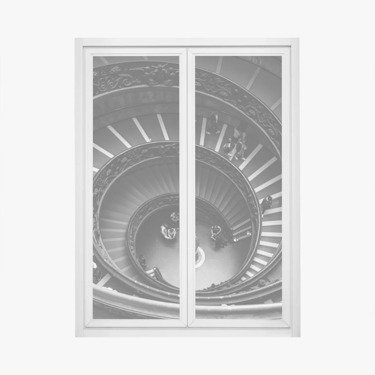 Sticker pour vitres et fenêtres spirale architecturale en noir et blanc – Wallnifity® Sticker pour vitres et fenêtres spirale architecturale en noir et blanc – Wallnifity®