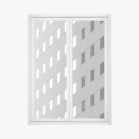 Sticker pour vitres et fenêtres façade géométrique en noir et blanc – Wallnifity®
