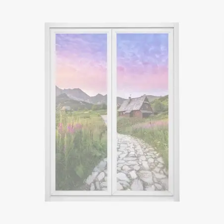 Sticker pour vitres et fenêtres lever de soleil estival à Hala Gąsienicowa, Tatras – Wallnifity®