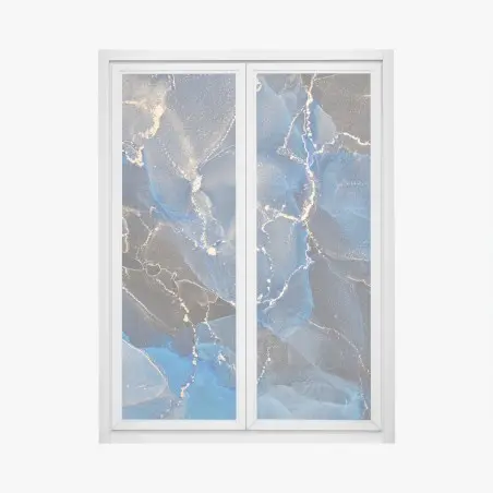 Sticker pour vitres et fenêtres rêverie azur et or – Wallnifity®