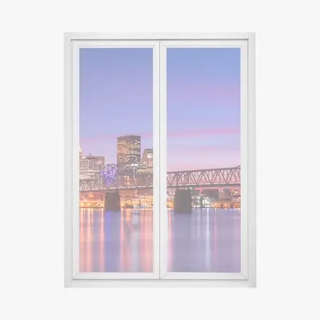 Sticker pour vitres et fenêtres horizon au crépuscule de Louisville – Wallnifity®