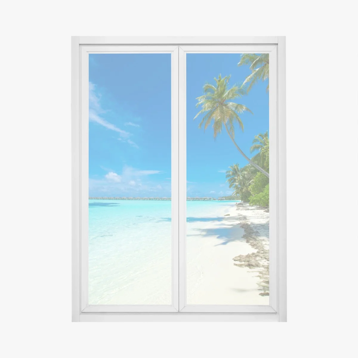 Sticker pour vitres et fenêtres île tropicale des Maldives au sable blanc – Wallnifity® Sticker pour vitres et fenêtres île tropicale des Maldives au sable blanc – Wallnifity®
