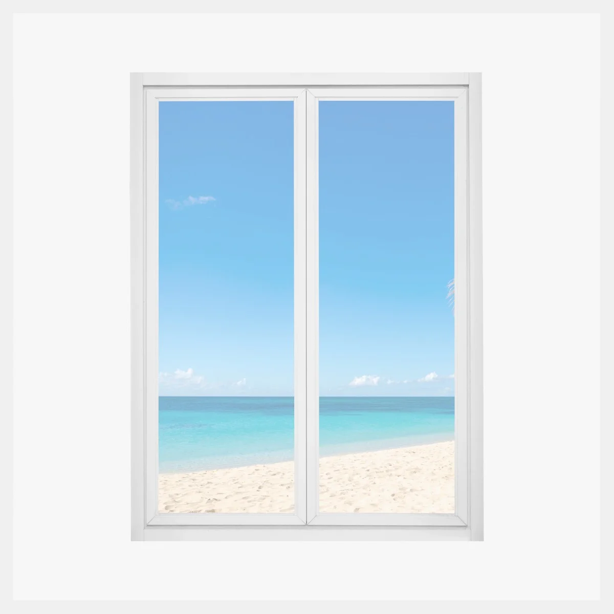 Sticker pour vitres et fenêtres plage tropicale aux eaux turquoises – Wallnifity® Sticker pour vitres et fenêtres plage tropicale aux eaux turquoises – Wallnifity®