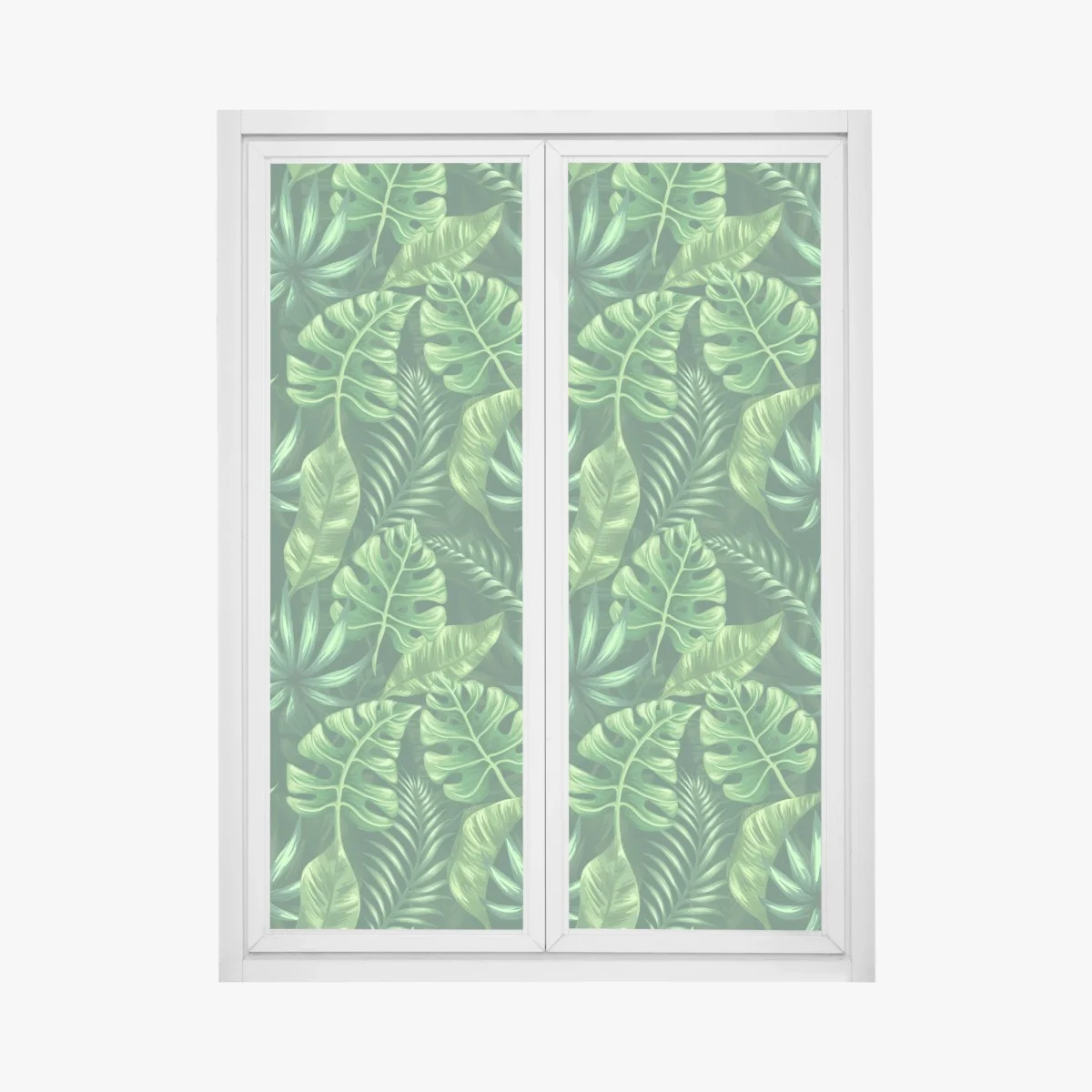 Sticker pour vitres et fenêtres motif tropical de feuilles vertes – Wallnifity® Sticker pour vitres et fenêtres motif tropical de feuilles vertes – Wallnifity®