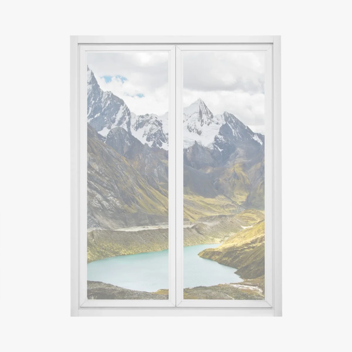 Sticker pour vitres et fenêtres panorama de lac glaciaire en montagne – Wallnifity® Sticker pour vitres et fenêtres panorama de lac glaciaire en montagne – Wallnifity®