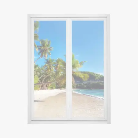 Sticker pour vitres et fenêtres paradis côtier ensoleillé – Wallnifity®