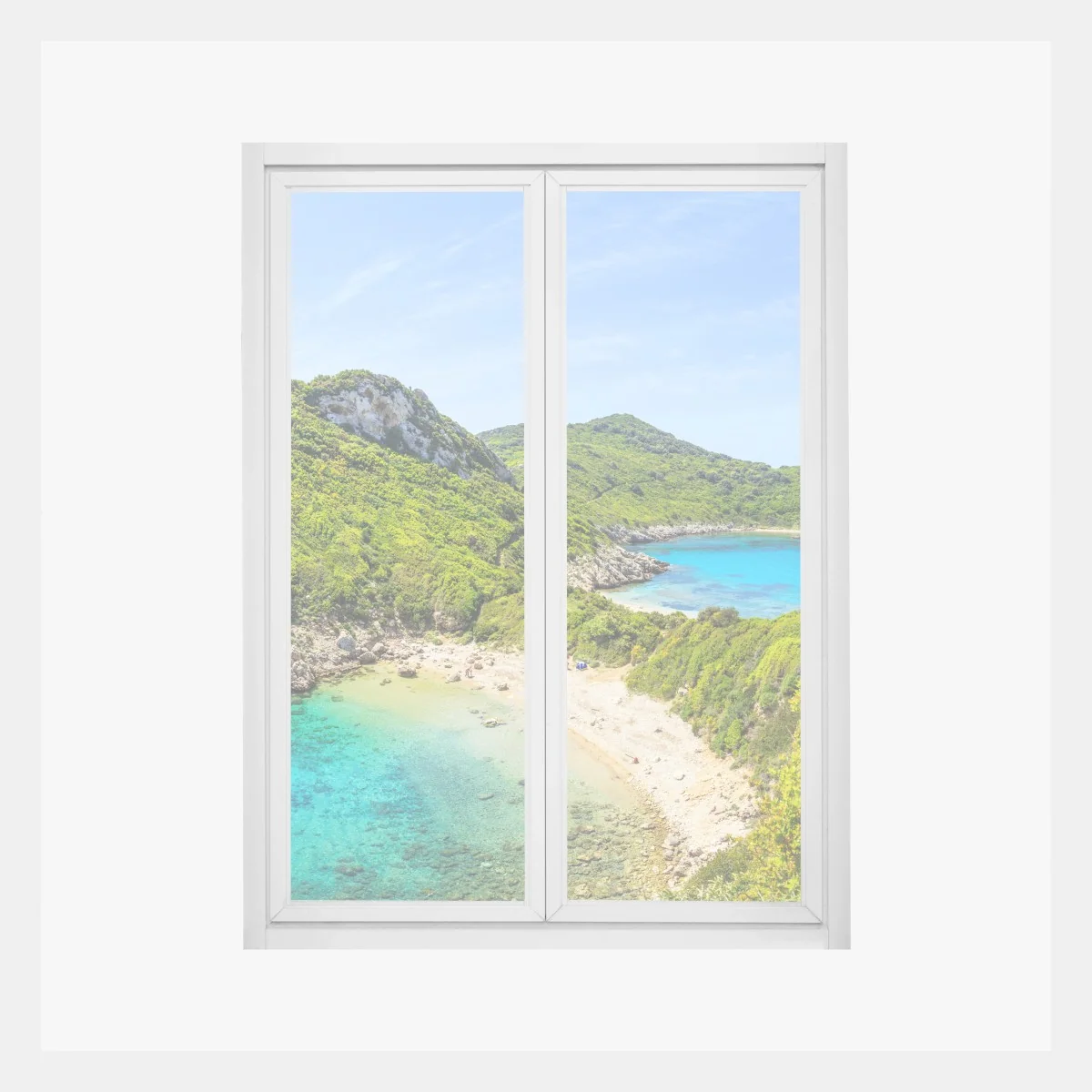 Sticker pour vitres et fenêtres crique turquoise ensoleillée – Wallnifity® Sticker pour vitres et fenêtres crique turquoise ensoleillée – Wallnifity®