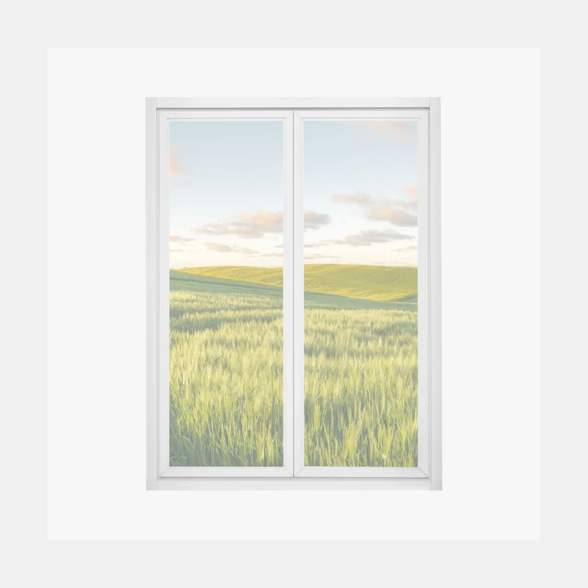Sticker pour vitres et fenêtres panorama de champs verts au printemps – Wallnifity® Sticker pour vitres et fenêtres panorama de champs verts au printemps – Wallnifity®