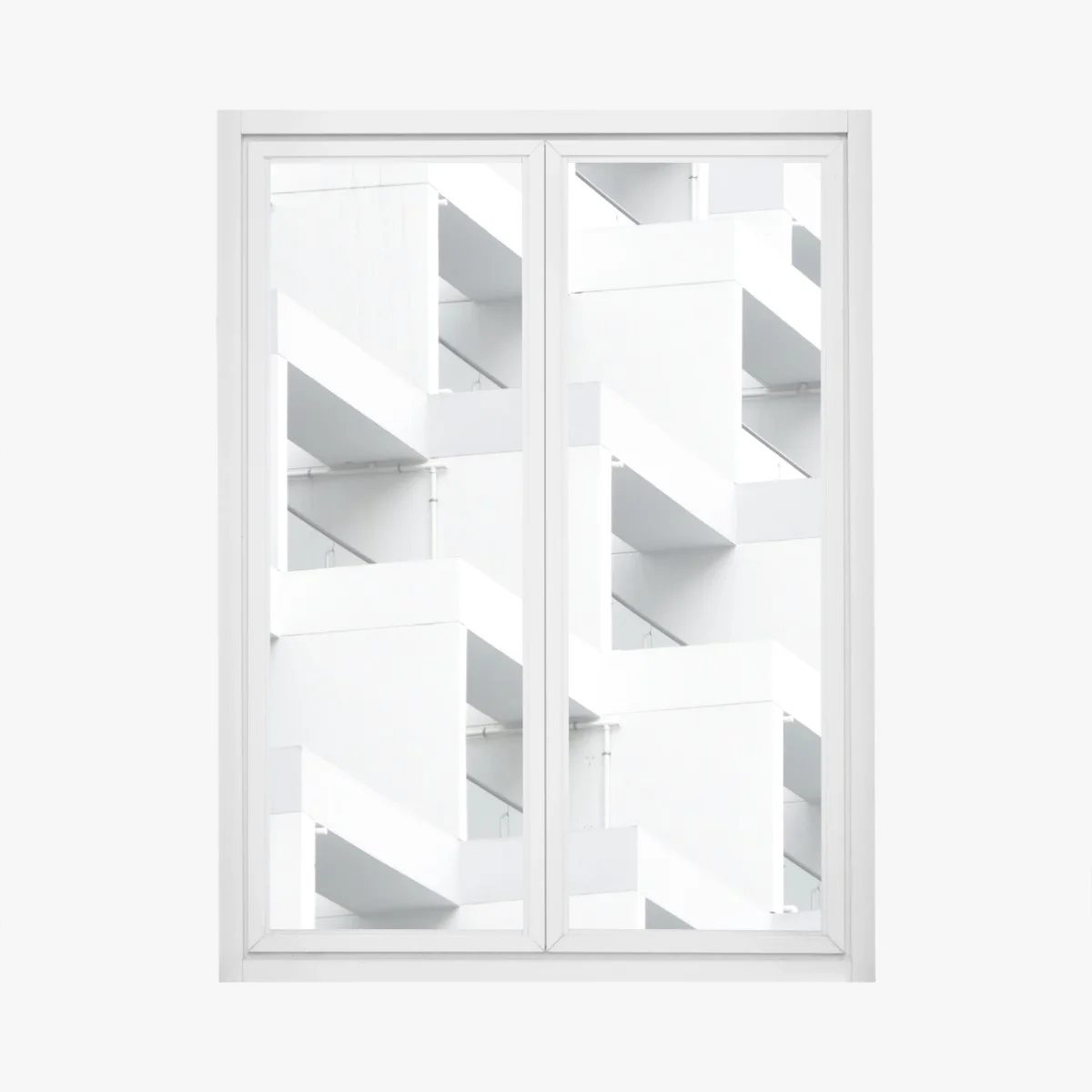 Sticker pour vitres et fenêtres façade géométrique en béton blanc – Wallnifity® Sticker pour vitres et fenêtres façade géométrique en béton blanc – Wallnifity®
