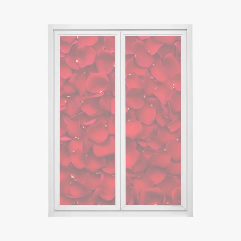 Sticker pour vitres et fenêtres mosaïque de pétales de rose rouges – Wallnifity® Sticker pour vitres et fenêtres mosaïque de pétales de rose rouges – Wallnifity®