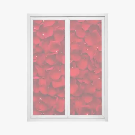 Sticker pour vitres et fenêtres mosaïque de pétales de rose rouges – Wallnifity®