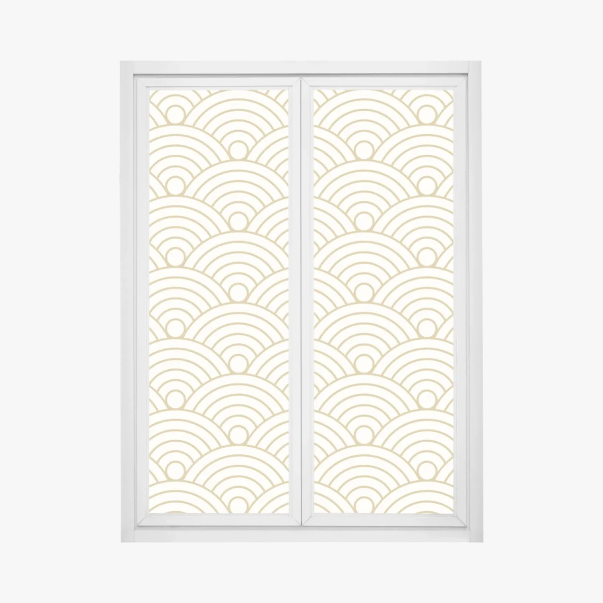 Sticker pour vitres et fenêtres motif de vagues japonaises dorées – Wallnifity® Sticker pour vitres et fenêtres motif de vagues japonaises dorées – Wallnifity®