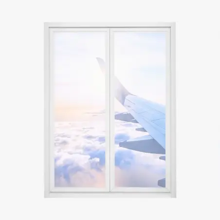 Sticker pour vitres et fenêtres vue aérienne au coucher de soleil – Wallnifity®
