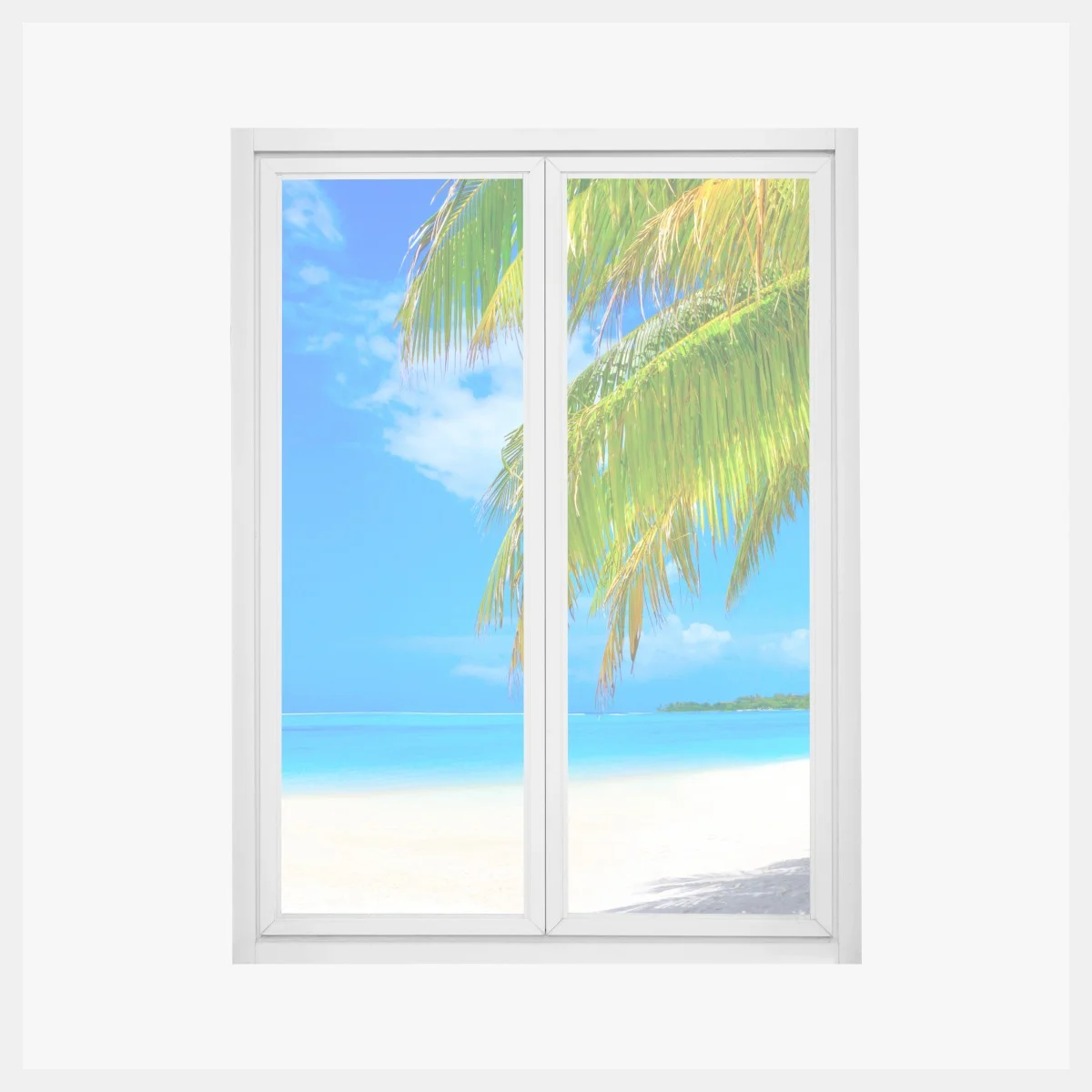 Sticker pour vitres et fenêtres plage paradisiaque aux cocotiers – Wallnifity® Sticker pour vitres et fenêtres plage paradisiaque aux cocotiers – Wallnifity®