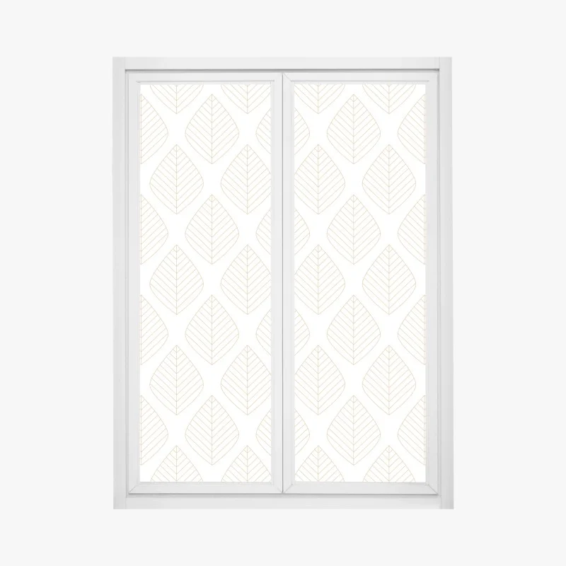 Sticker pour vitres et fenêtres motif feuilles dorées minimaliste – Wallnifity® Sticker pour vitres et fenêtres motif feuilles dorées minimaliste – Wallnifity®