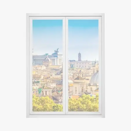 Sticker pour vitres et fenêtres panorama historique de Rome au coucher de soleil – Wallnifity®