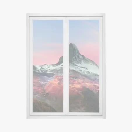 Sticker pour vitres et fenêtres Cervin au clair de lune, automne à Zermatt – Wallnifity®
