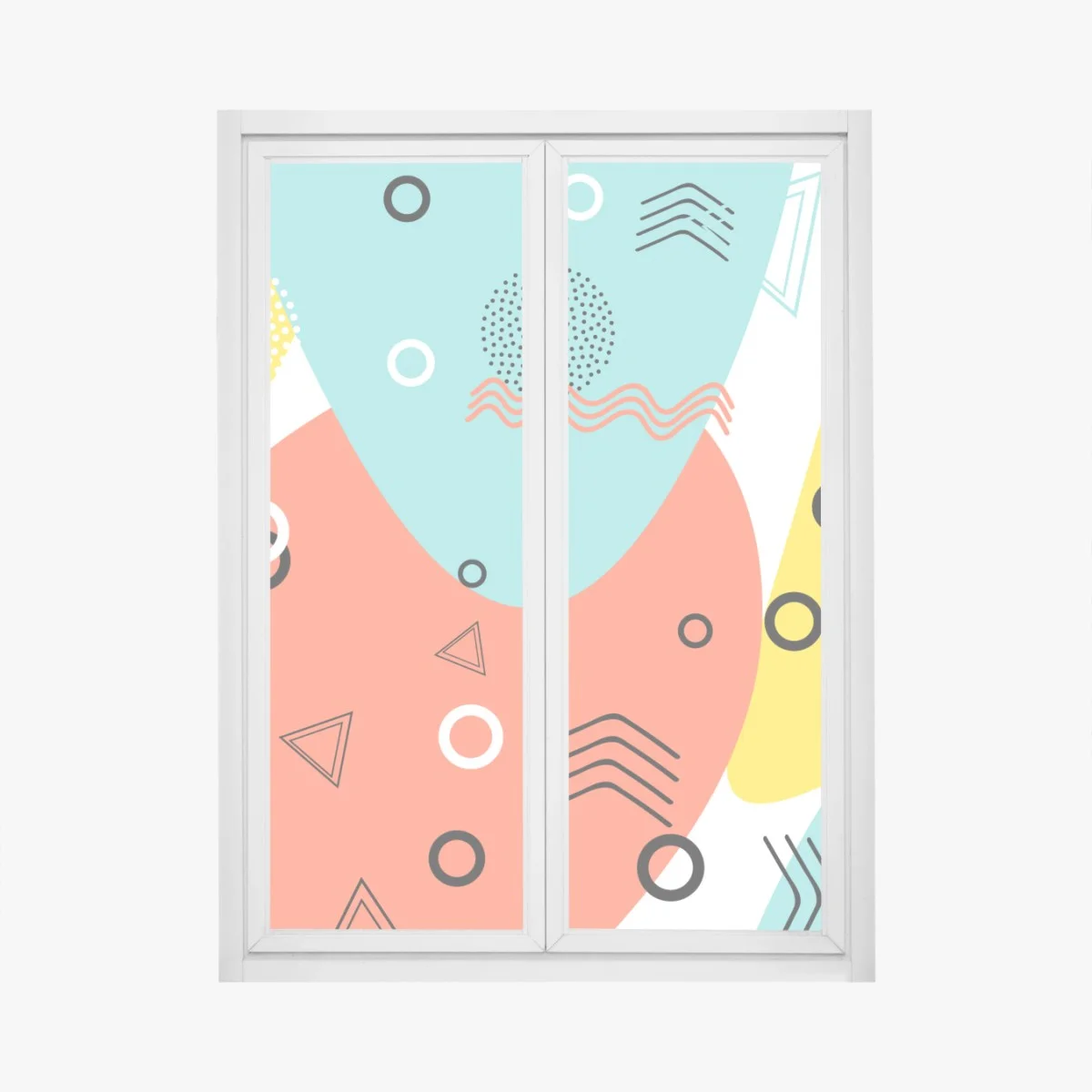 Sticker pour vitres et fenêtres composition abstraite aux formes colorées et motifs géométriques – Wallnifity® Sticker pour vitres et fenêtres composition abstraite aux formes colorées et motifs géométriques – Wallnifity®