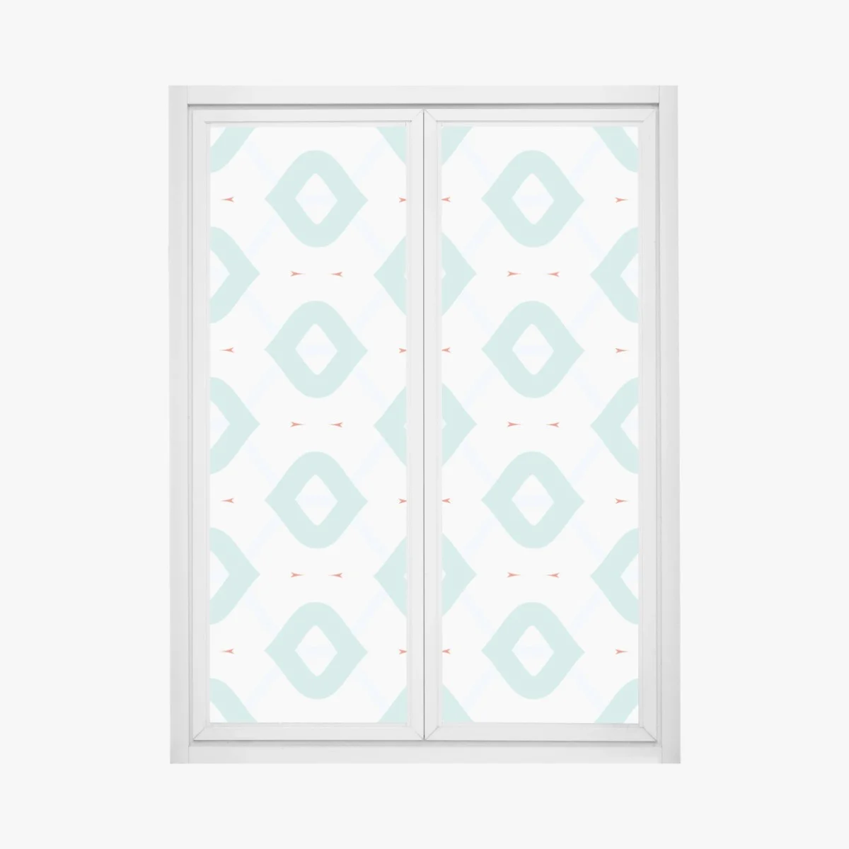 Sticker pour vitres et fenêtres motif losanges turquoise et corail – Wallnifity® Sticker pour vitres et fenêtres motif losanges turquoise et corail – Wallnifity®