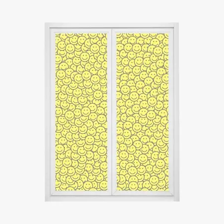 Sticker pour vitres et fenêtres océan de sourires jaunes – Wallnifity®