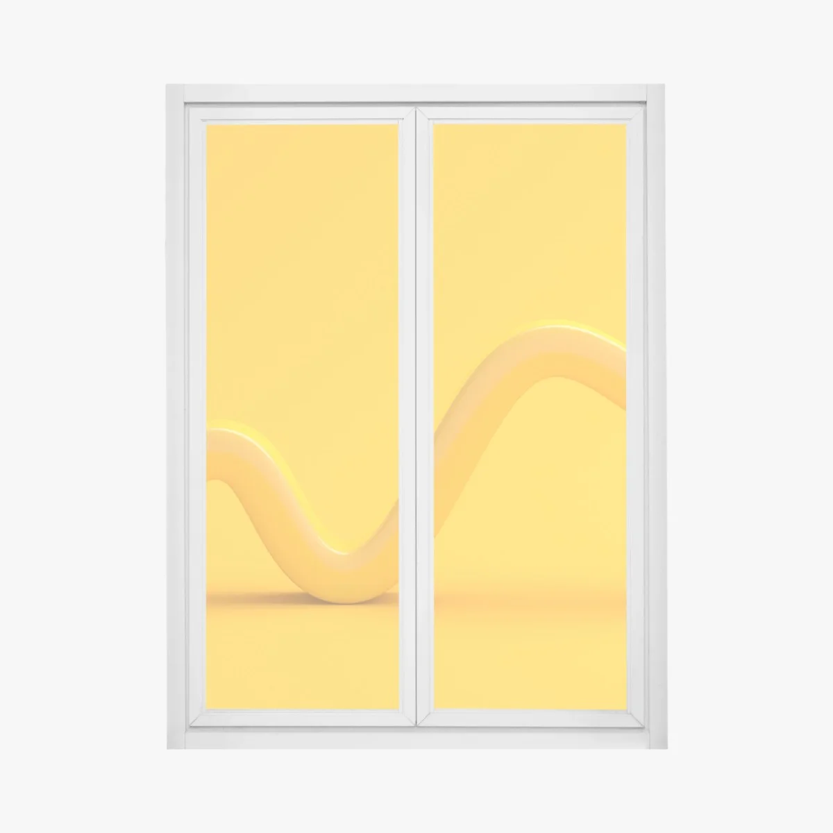 Sticker pour vitres et fenêtres vague ondulante jaune minimaliste – Wallnifity® Sticker pour vitres et fenêtres vague ondulante jaune minimaliste – Wallnifity®