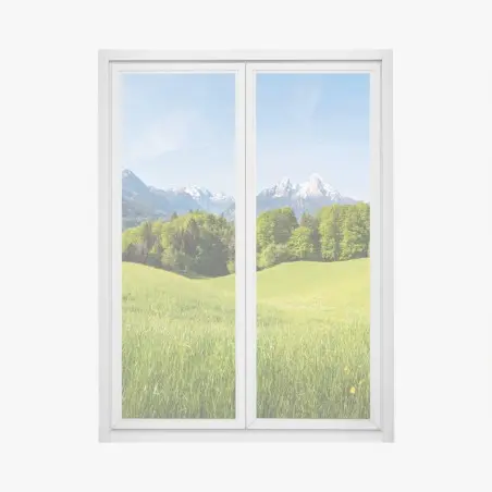 Sticker pour vitres et fenêtres paysage printanier alpin panoramique – Wallnifity®